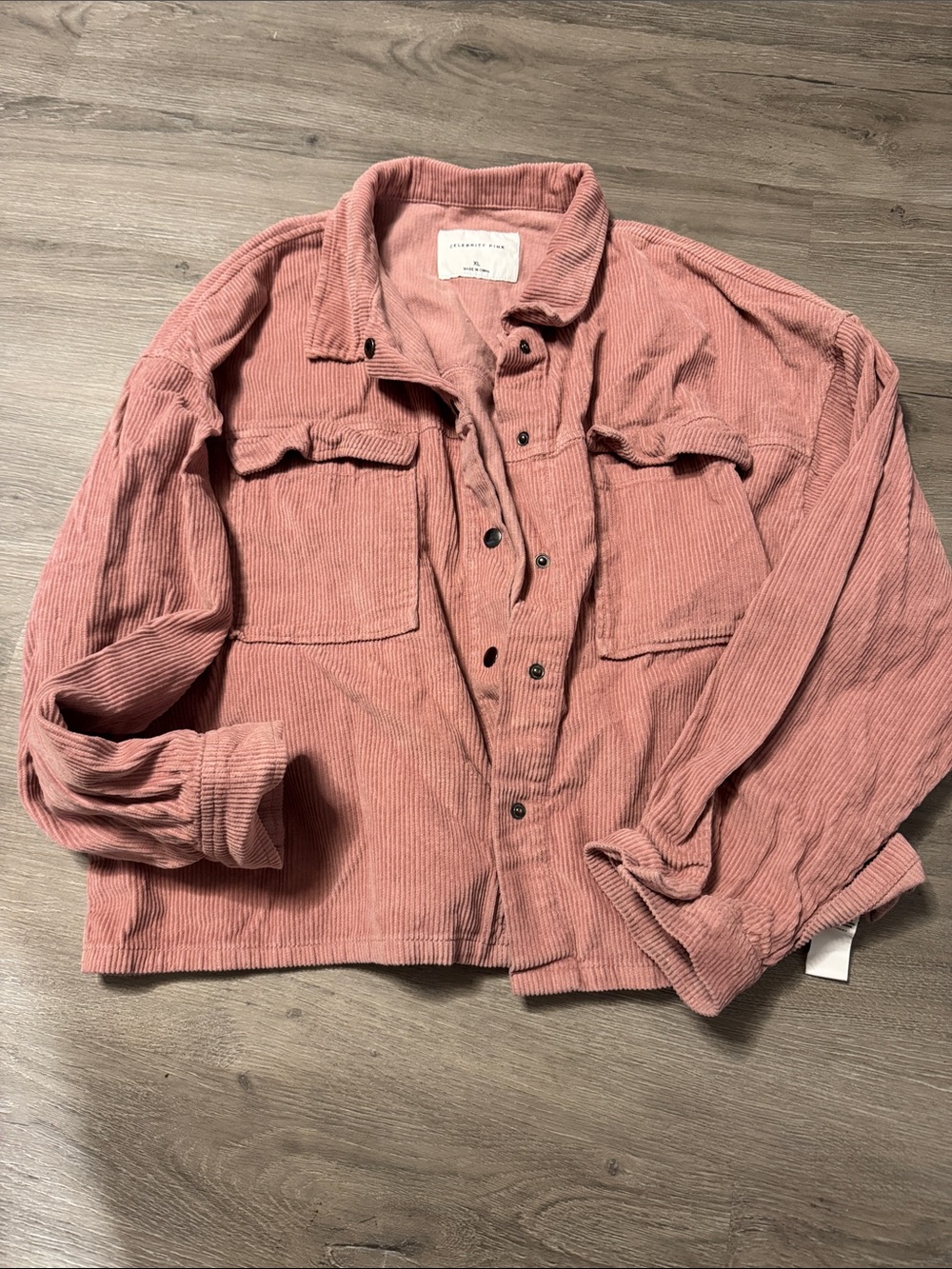 Celebrity Pink Dusty Rose Corduroy Shacket